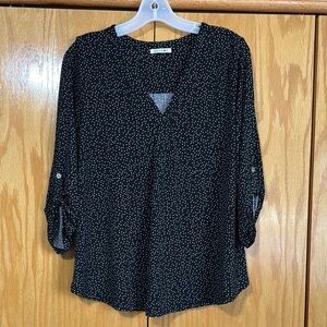 Black Polka Dot Blouse